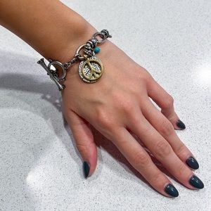 Lucky Brand Peace Charm Bracelet